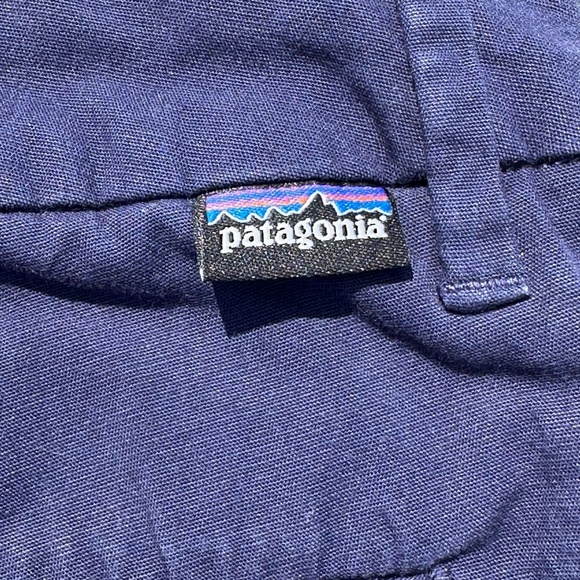 PATAGONIA Stretch All-Wear Shorts 10" Classic Navy Blue Organic Cotton Women 12 - Picture 8 of 9